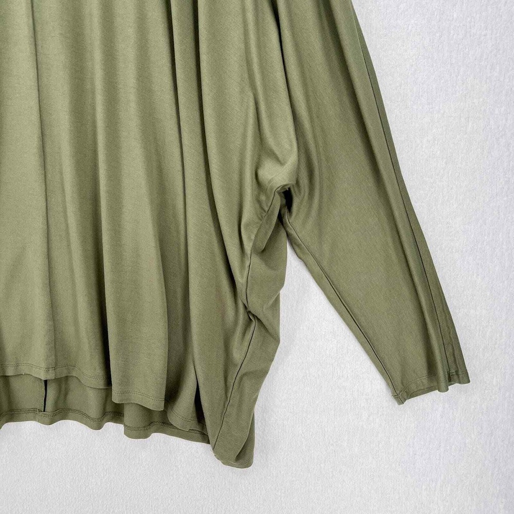 UNIVERSAL STANDARD liquid Jersey Crew Neck Dolman Top Womens XS Oil Green Casual - Picture 6 of 16